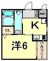 兵庫県伊丹市稲野町１丁目（賃貸マンション1K・3階・21.54㎡） その2