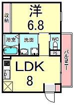 兵庫県尼崎市宮内町２丁目（賃貸アパート1LDK・3階・34.80㎡） その2