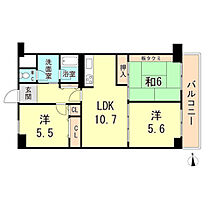 兵庫県伊丹市荒牧４丁目（賃貸マンション3LDK・3階・66.00㎡） その2