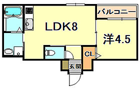 兵庫県尼崎市東桜木町（賃貸アパート1LDK・1階・31.08㎡） その2