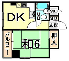 兵庫県尼崎市南竹谷町２丁目（賃貸マンション1DK・1階・24.27㎡） その2