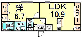 兵庫県尼崎市武庫之荘本町２丁目（賃貸アパート1LDK・1階・43.97㎡） その2