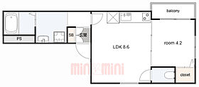 兵庫県尼崎市神田北通８丁目（賃貸アパート1LDK・1階・31.05㎡） その2