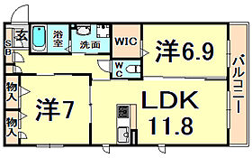 兵庫県伊丹市荒牧３丁目（賃貸マンション2LDK・1階・66.93㎡） その2