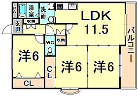 兵庫県尼崎市武庫之荘西２丁目（賃貸マンション3LDK・3階・67.42㎡） その2