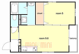 間取図画像 1LDK
