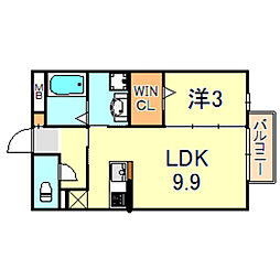間取図画像 1LDK