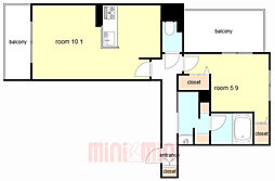 間取図画像 1LDK