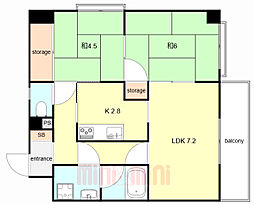 間取図画像 2LDK