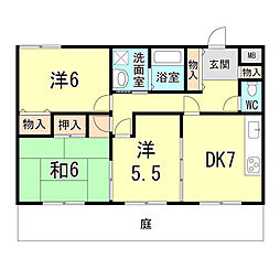 ハイム屋敷本 3DKの間取図画像