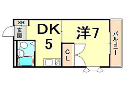 間取図画像 1DK