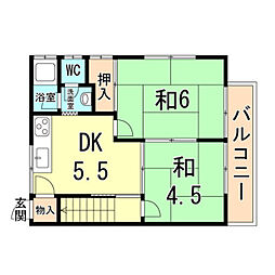 間取図画像 2DK