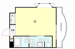フォンタルナウ ワンルームの間取図画像