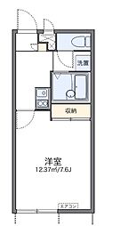 レオパレスリンネル 1Kの間取図画像