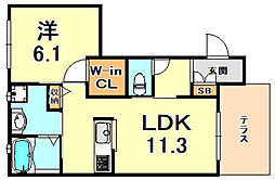 間取図画像 1LDK
