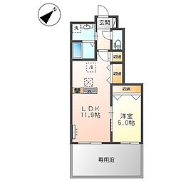 Maison YURI 1階1LDKの間取り