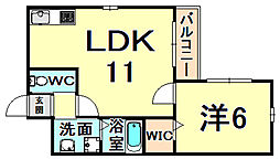 間取図画像 1LDK