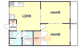間取図画像 2LDK
