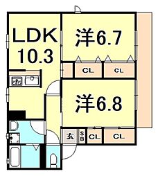 間取図画像 2LDK