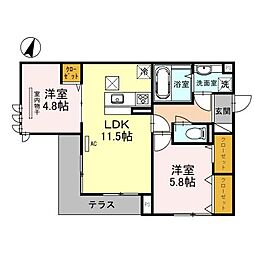 高倉山フラッツ 1階/101