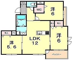 間取図画像 3LDK