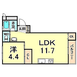 間取図画像 1LDK