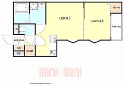 間取図画像 1LDK