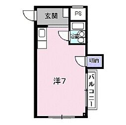 ハイツホリディ ワンルームの間取図画像