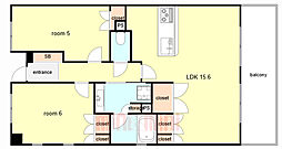 間取図画像 2LDK