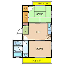 メイプルコ-ト若草 2階