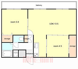 大町マンション 3階/301
