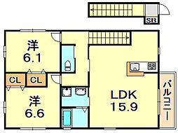 間取図画像 2LDK