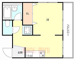 ネクステージ塚口本町 ワンルームの間取図画像