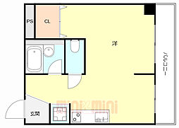 ネクステージ塚口本町 ワンルームの間取図画像