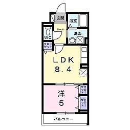 神崎町アパート 1LDKの間取図画像