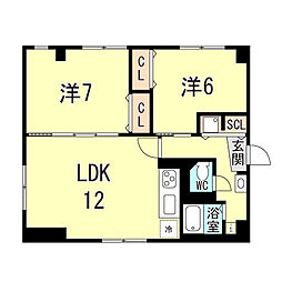 岡本野寄ハイツ 1階/1-C