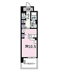 グランデ尼崎 ワンルームの間取図画像