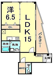 西大島ビル 1LDKの間取図画像