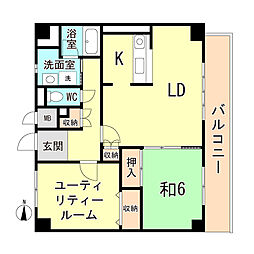 アンクレーゼ 2SLDKの間取図画像