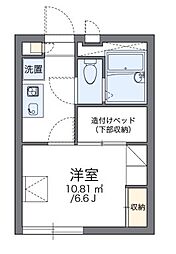レオパレスルミエール 1Kの間取図画像
