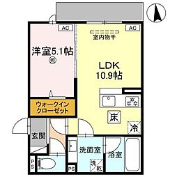 brilant 1LDKの間取図画像