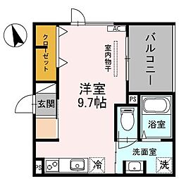エスポワールナイン ワンルームの間取図画像