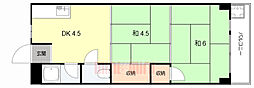 第2三和マンション 2DKの間取図画像