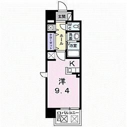 クラシェス尼崎 ワンルームの間取図画像