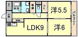 アネックス古結2 2LDKの間取図画像