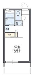 レオパレスツインズ加島弐番館 1Kの間取図画像