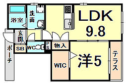 エルピーダ 1LDKの間取図画像