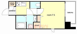 Live Flat Tsukamoto 1Kの間取図画像