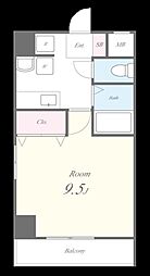 ベステック・南塚口 1Kの間取図画像