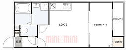 SERiRiACOMFORT:KUISE 1LDKの間取図画像